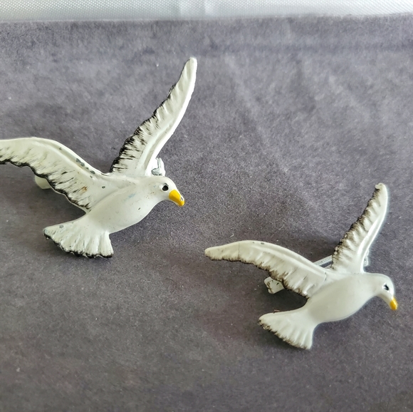 Unique And Rare Vintage Brooch Two Birds ~ Vintage Jewellery - Picture 5 of 12